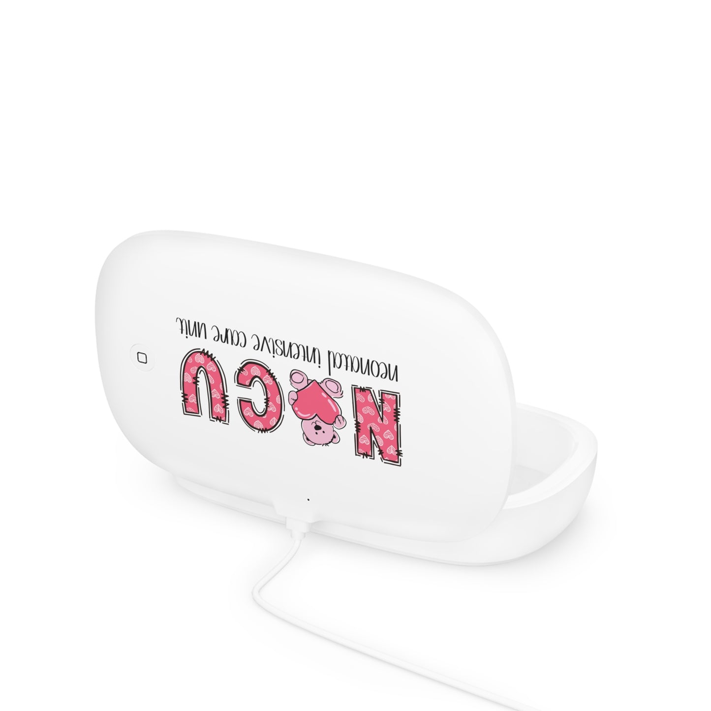UV Phone Sanitizer & Wireless Charging Pad - NICU Bear with Heart