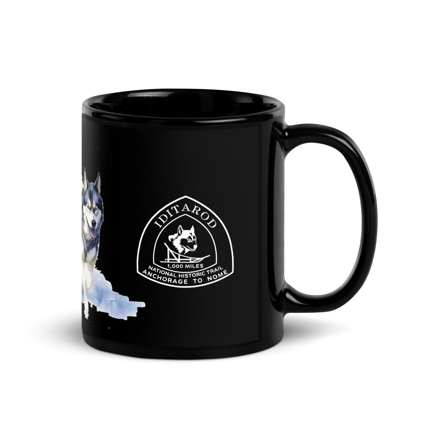 IDITAROD Alaska Black - Glossy Mug