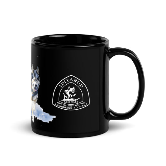IDITAROD Alaska Black - Glossy Mug