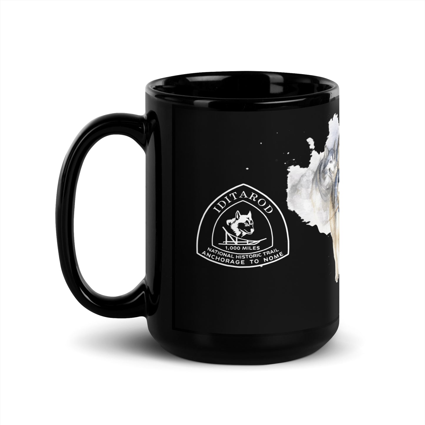 IDITAROD Alaska Black - Glossy Mug