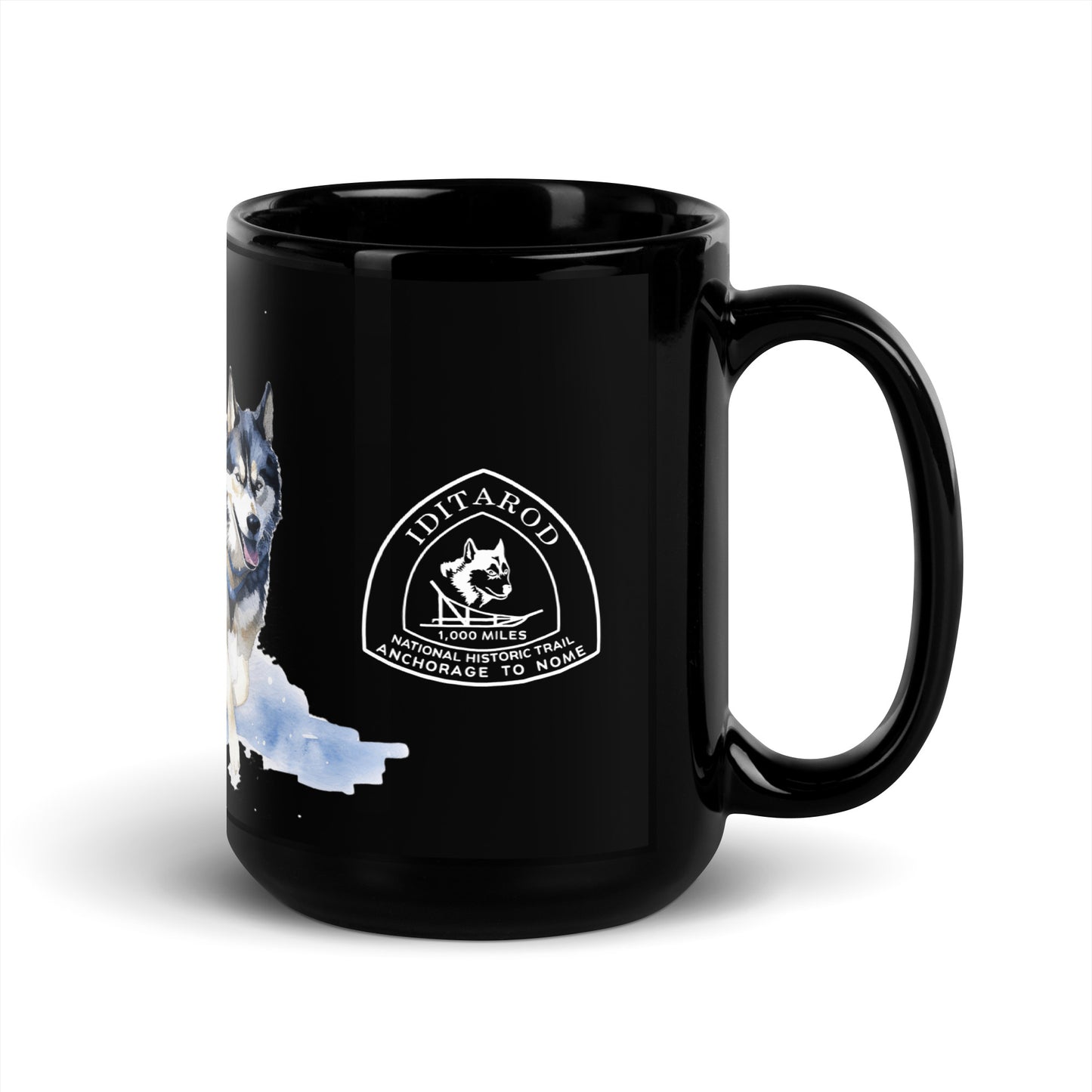 IDITAROD Alaska Black - Glossy Mug