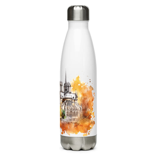 Notre Dame Cathedral Paris France - Stainless Steel Water Bottle