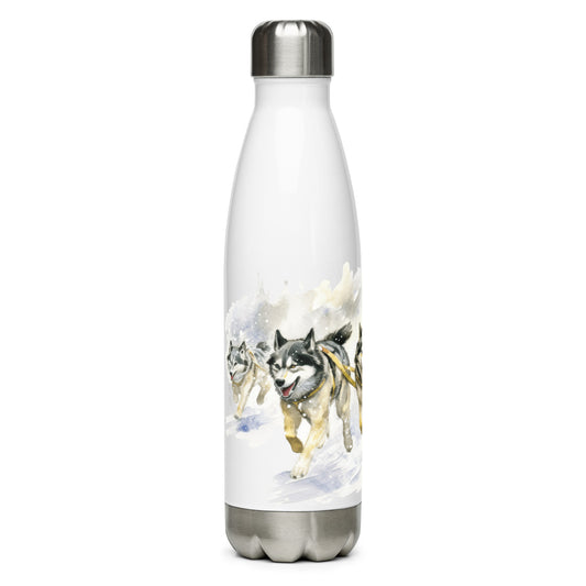 Sled Dogs Alaska IDITAROD - Stainless Steel Water Bottle