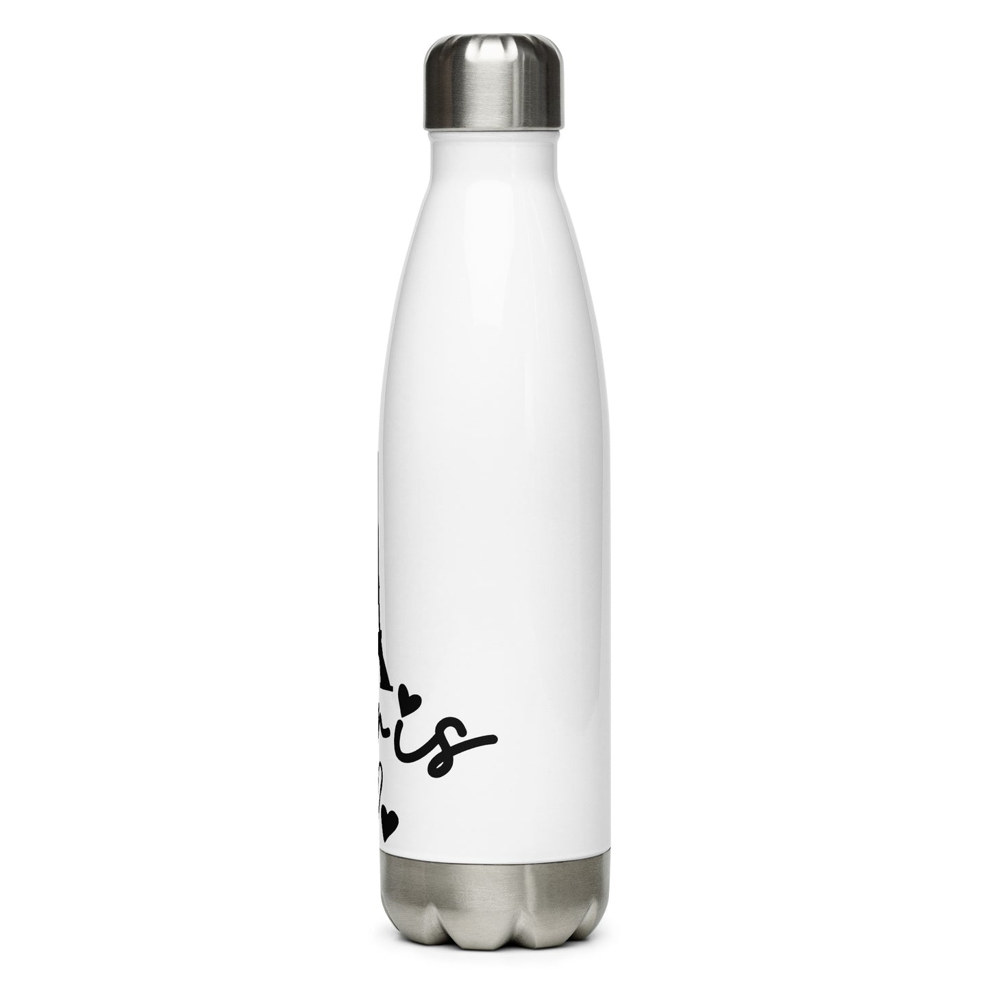 Eiffel Tower Paris Hearts France - Stainless Steel Water Bottle