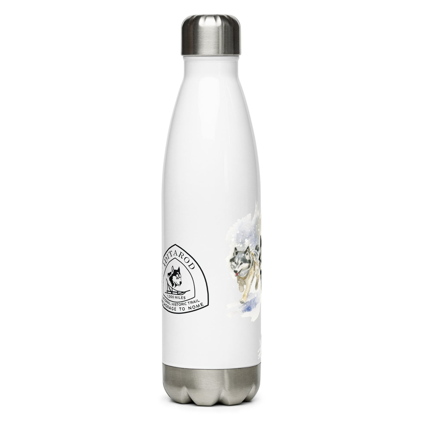 Sled Dogs Alaska IDITAROD - Stainless Steel Water Bottle
