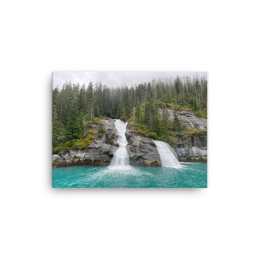 The Falls at Tracy Arm Fjord Alaska: Canvas (16x20)