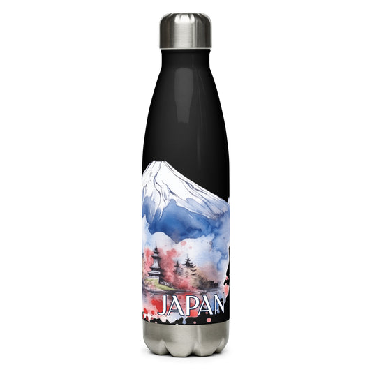 Mount Fuji Japan - Stainless Steel Water Bottle Black