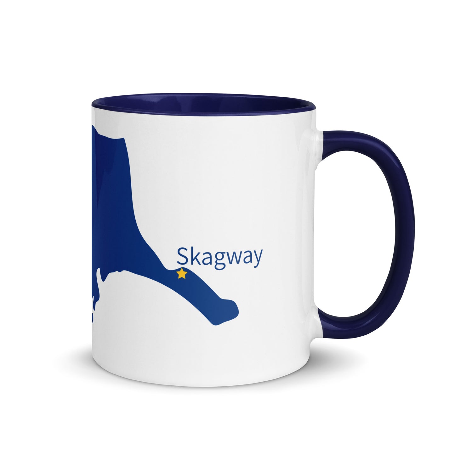 Skagway Alaska Map - Mug with Color Inside