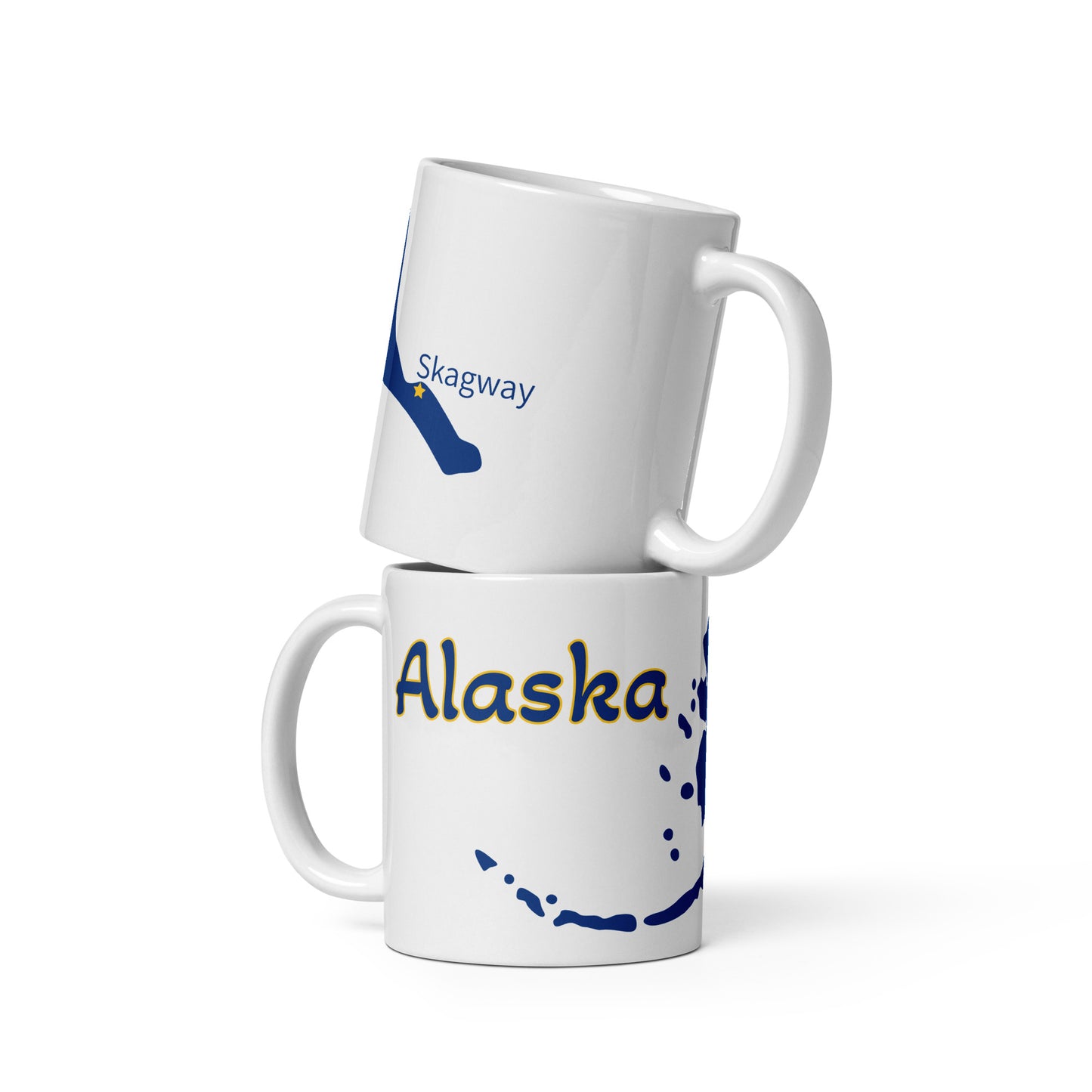 Skagway Alaska Map - White Glossy Mug