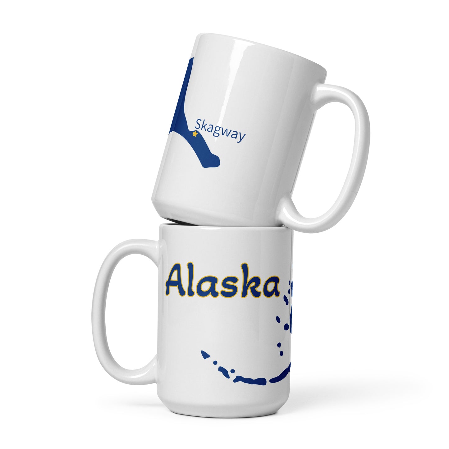 Skagway Alaska Map - White Glossy Mug